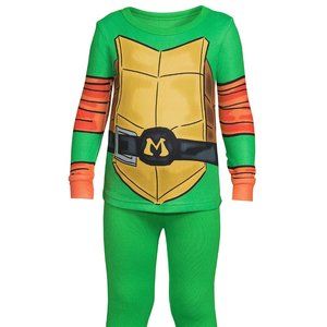 Cowabunga dude! Ninja Turtle 2 piece PJ set Toddler sizes NEW. Flame Resistant*
